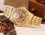 Replica Patek Philippe Dragon Dial Watches 42mm All Gold